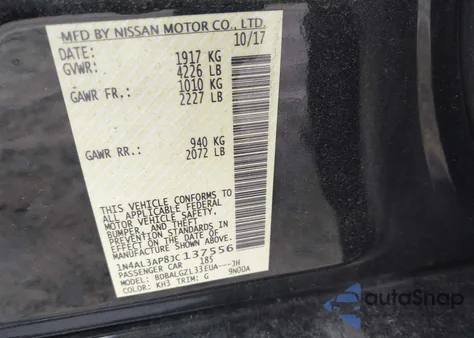 2018 Nissan Altima 2.5 S z USA, uszkodzony, nr VIN 1N4AL3AP8JC137556